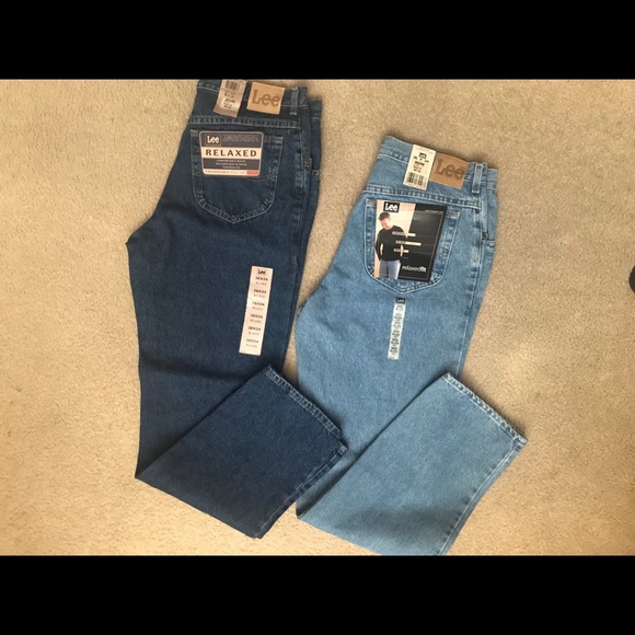Lee Other - 2 Pair Lee Jeans Relaxed Fit Tapered Leg 36x34 NWT